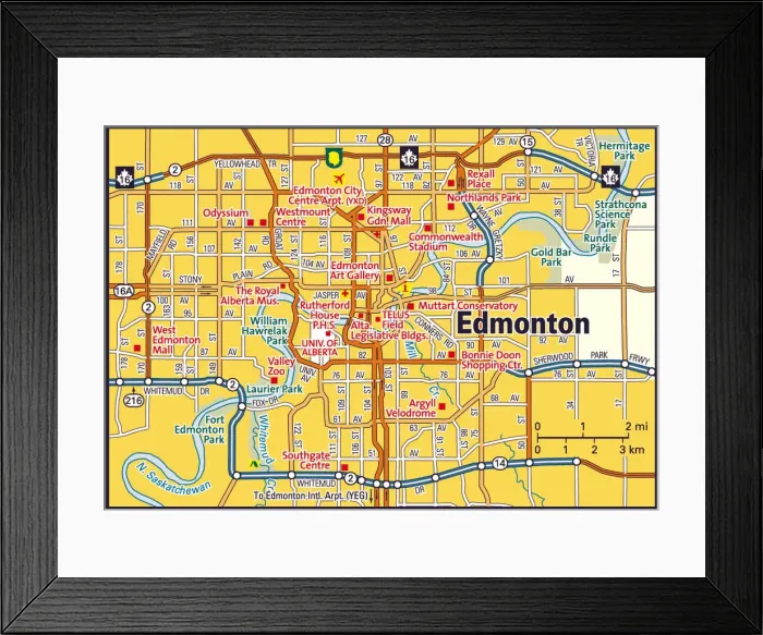 Framed Print : Edmonton, Alberta area Framed Print : Edmonton, Alberta area