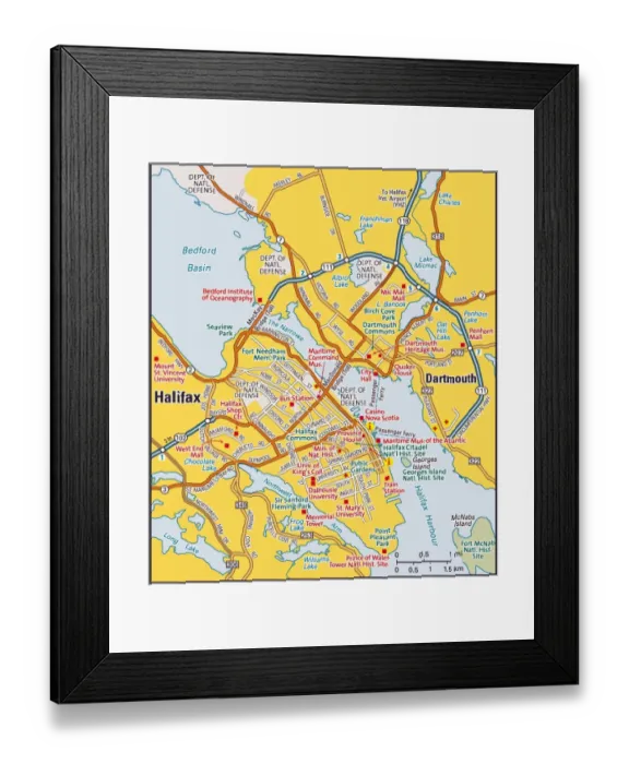 Framed Print : Halifax, Nova Scotia area Framed Print : Halifax, Nova Scotia area