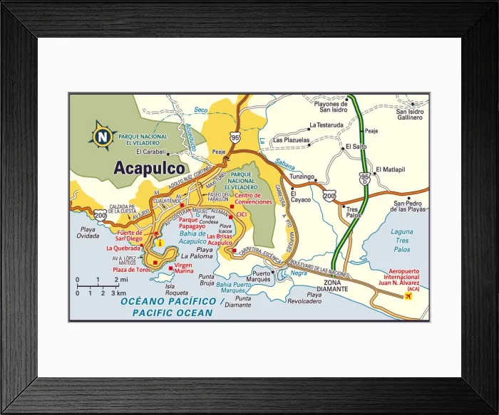 Framed Print : Acapulco, Mexico area Framed Print : Acapulco, Mexico area