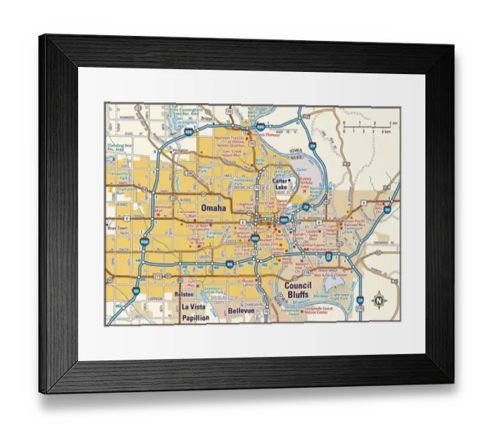 Framed Print : Omaha, Nebraska area Framed Print : Omaha, Nebraska area