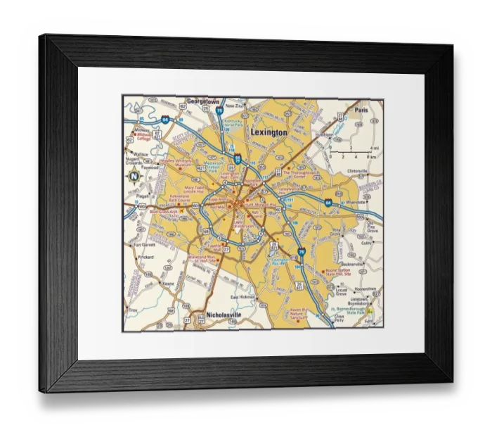 Framed Print : Lexington, Kentucky area Framed Print : Lexington, Kentucky area