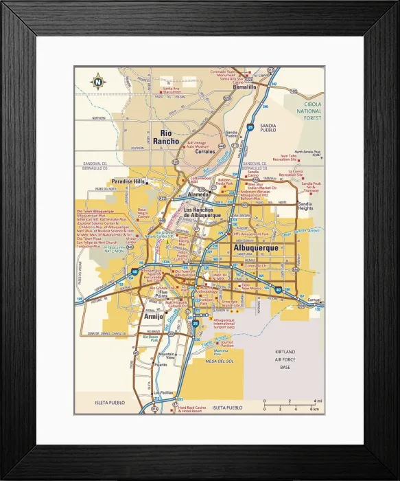 Framed Print : Albuquerque, New Mexico area Framed Print : Albuquerque, New Mexico area