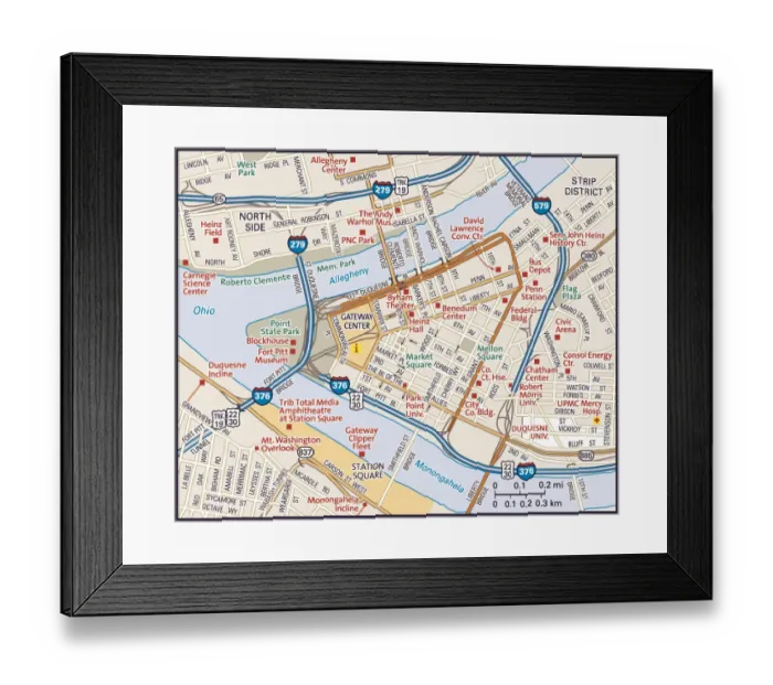 Framed Print : Downtown Pittsburgh, Pennsylvania Framed Print : Downtown Pittsburgh, Pennsylvania