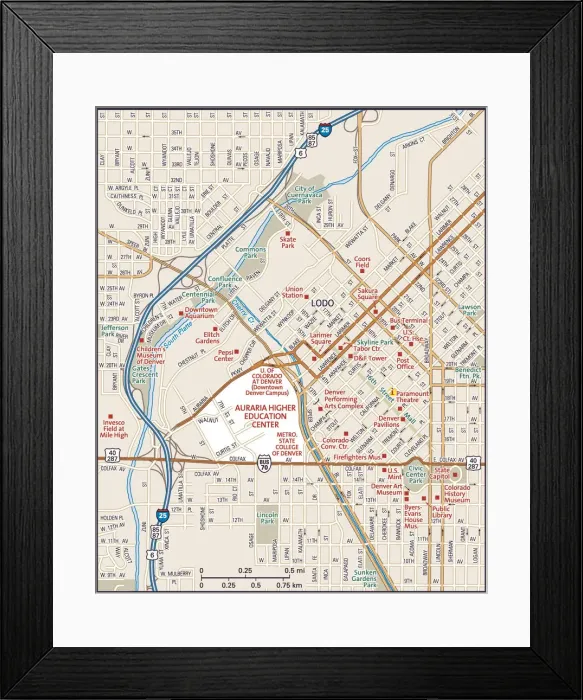 Framed Print : Downtown Denver, Colorado Framed Print : Downtown Denver, Colorado