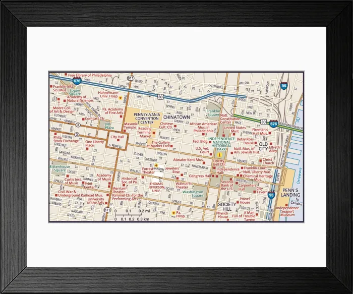 Framed Print : Downtown Philadelphia, Pennsylvania Framed Print : Downtown Philadelphia, Pennsylvania