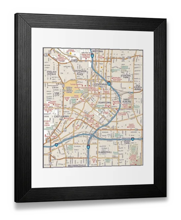 Framed Print : Downtown Atlanta, Georgia Framed Print : Downtown Atlanta, Georgia