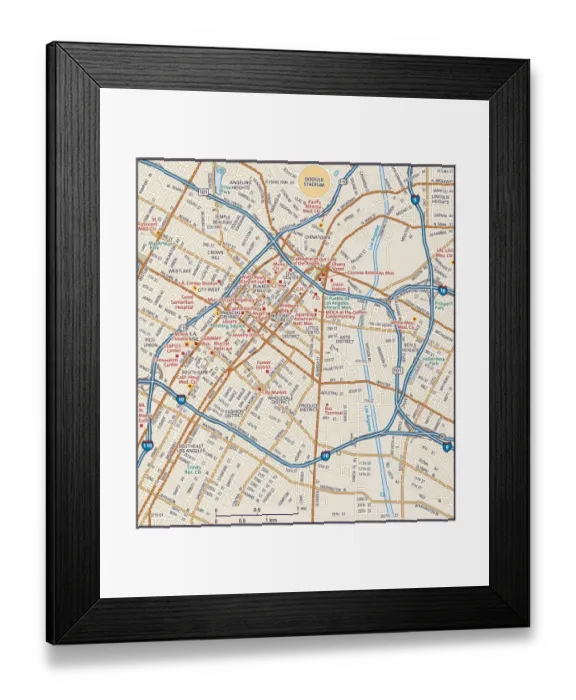 Framed Print : Downtown Los Angeles, California Framed Print : Downtown Los Angeles, California
