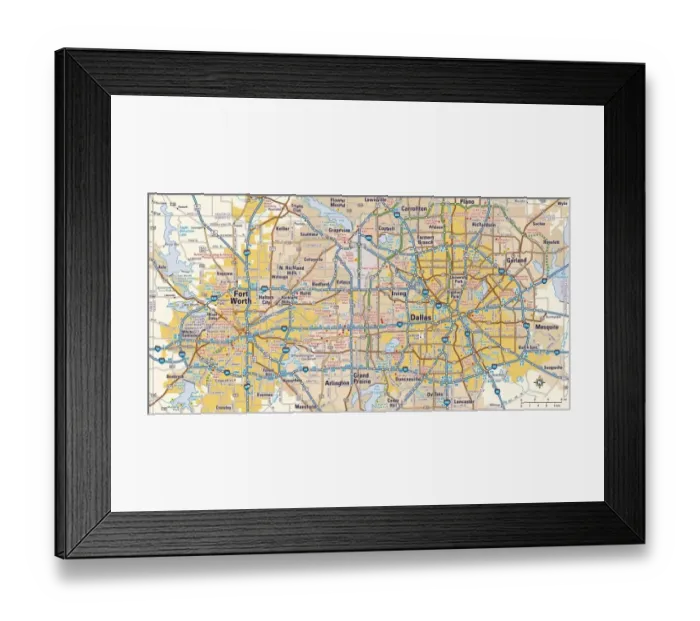 Framed Print : Reference Maps