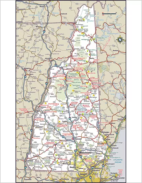 New Hampshire Highway Map