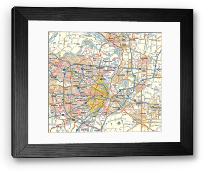 Framed Print : St. Louis, Missouri area Framed Print : St. Louis, Missouri area