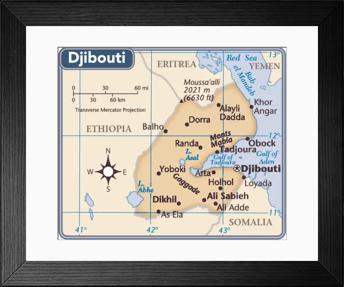 : Djibouti country map : Djibouti country map