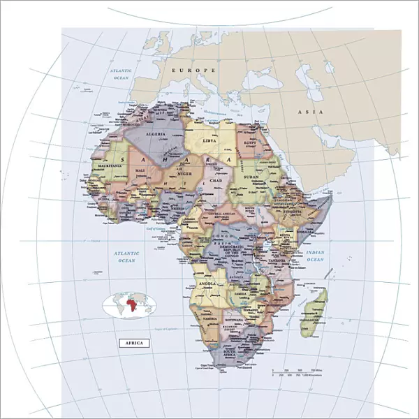 Africa continent map