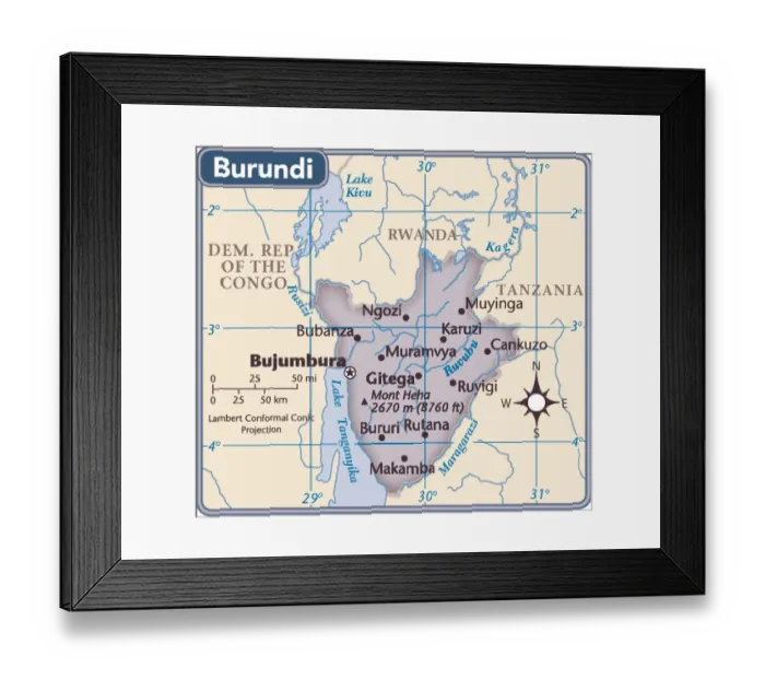 : Burundi country map : Burundi country map