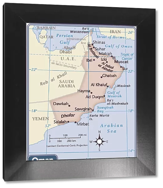 Oman country map
