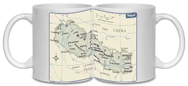 Nepal country map