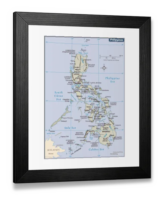 Framed Print : Reference Maps Framed Print : Reference Maps