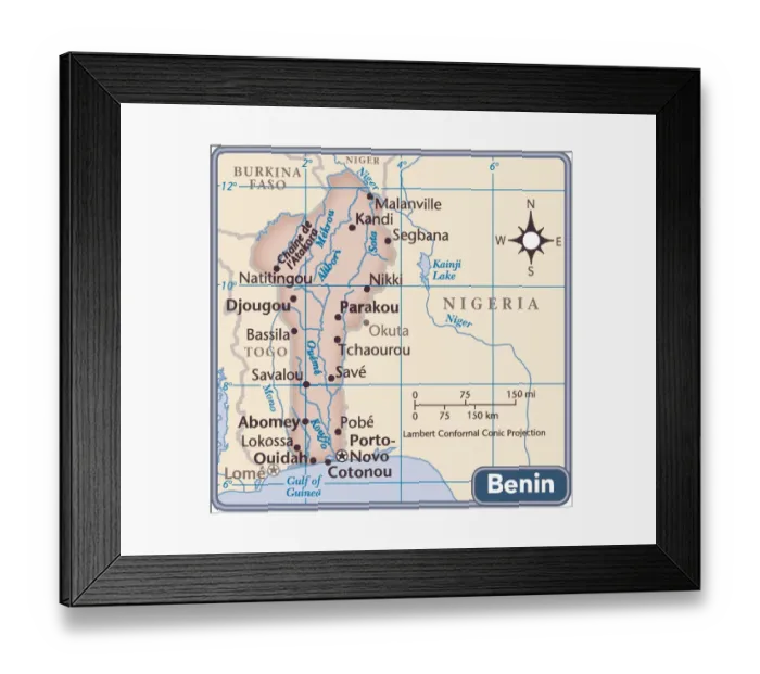 : Benin country map : Benin country map