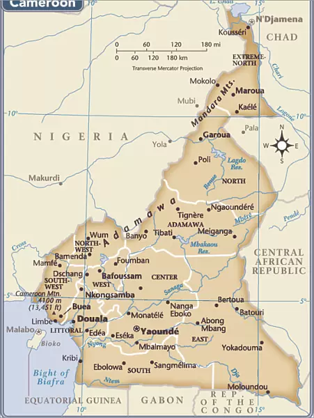 Cameroon country map