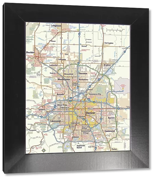 Denver, Colorado area map