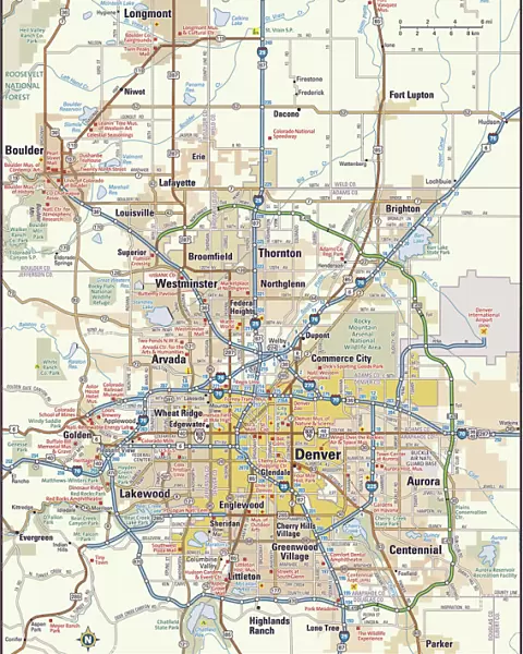 Denver, Colorado area map