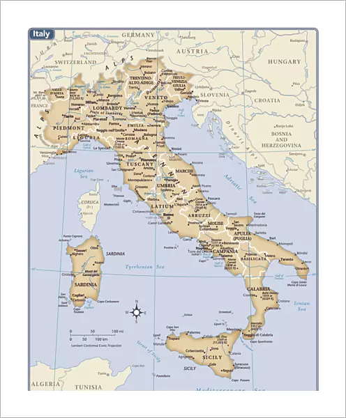 Italy country map