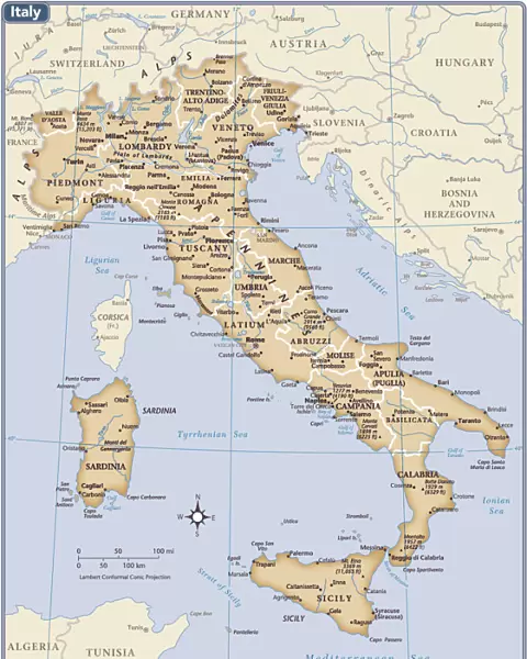 Italy country map