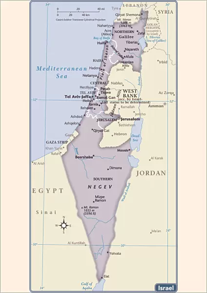 Israel Country Map 2011 Edition