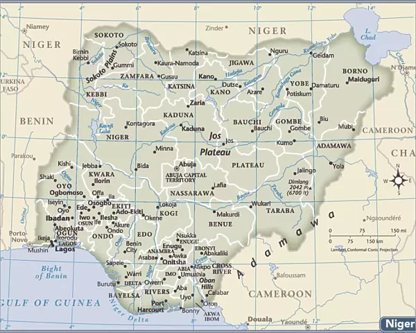 Nigeria country map