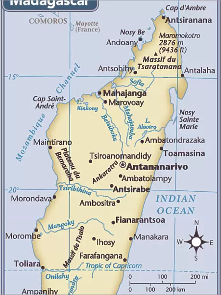 Madagascar country map