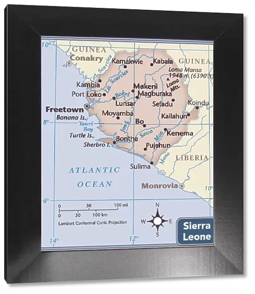 Sierra Leone country map