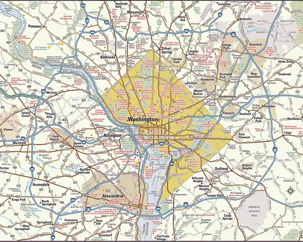 Washington, DC area map