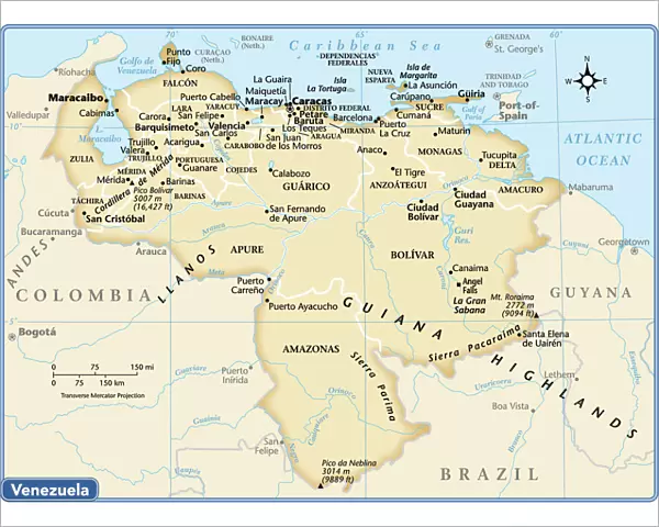 Venezuela country map
