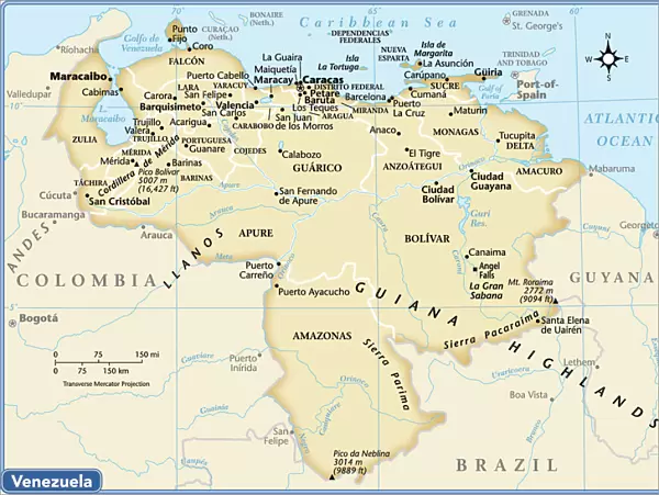 Venezuela country map