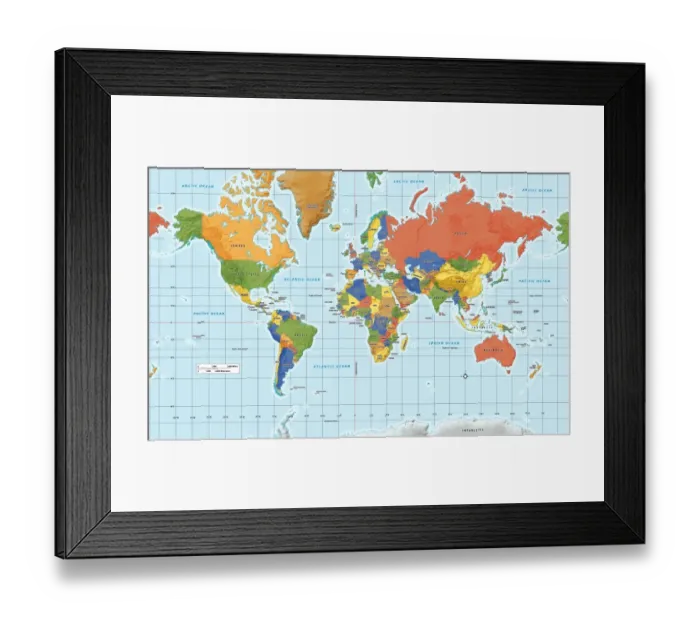 Framed Print : Reference Maps Framed Print : Reference Maps