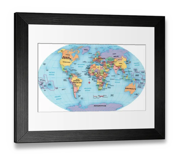 Framed Print : Reference Maps