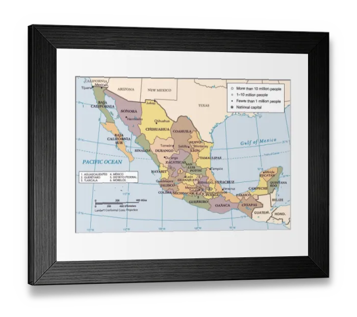 Framed Print : Reference Maps Framed Print : Reference Maps