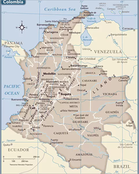 Colombia country map