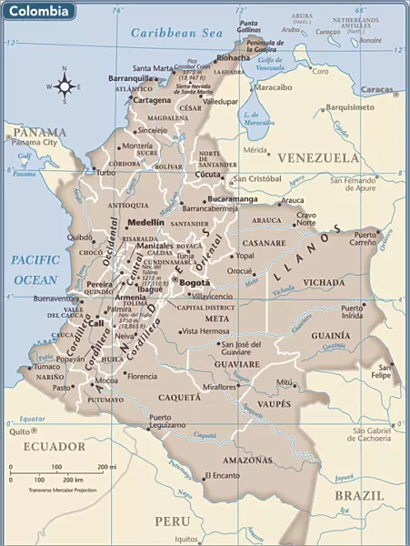 Colombia country map