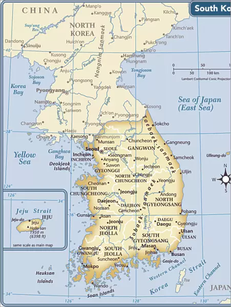 South Korea country map