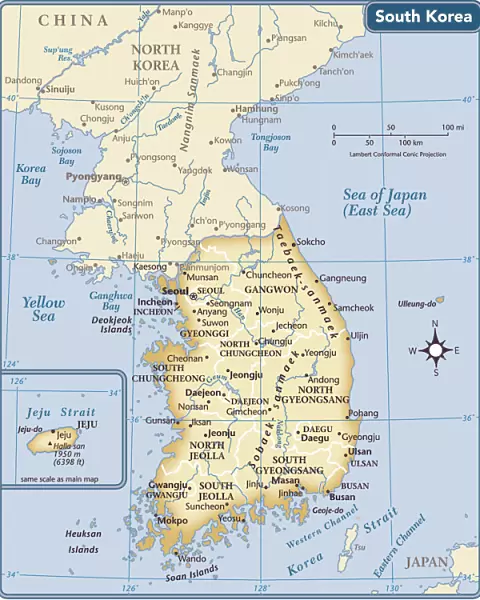 South Korea country map
