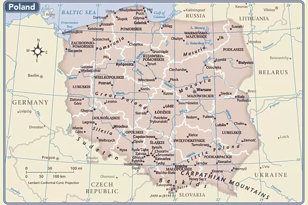 Poland country map