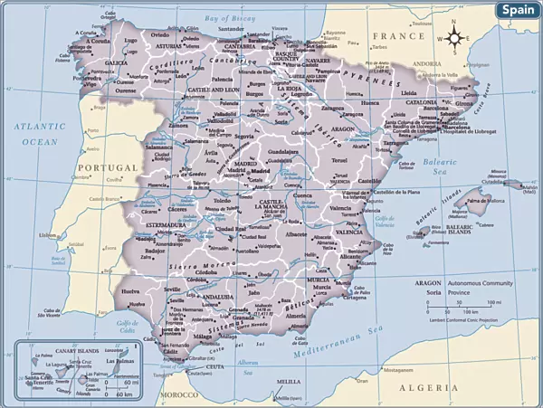 Spain country map