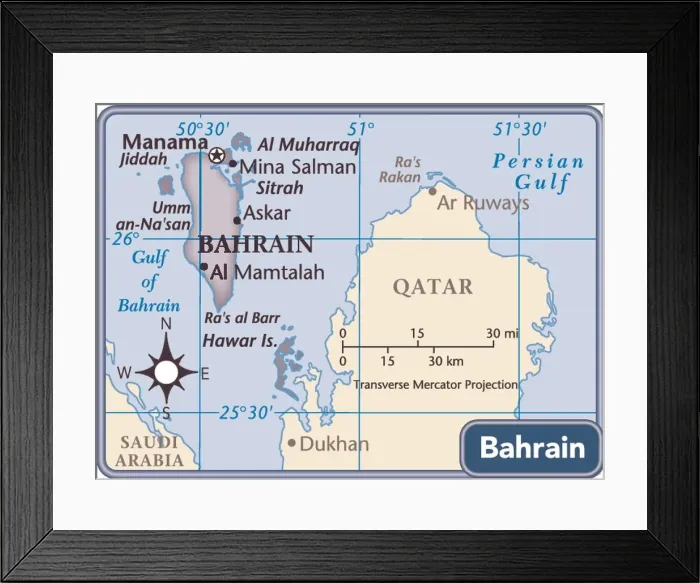 : Bahrain country map : Bahrain country map