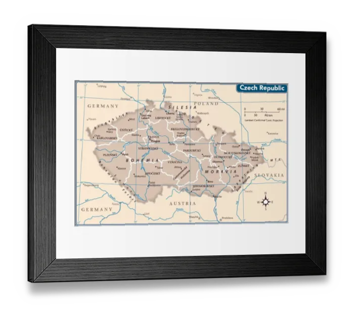 Framed Print : Reference Maps