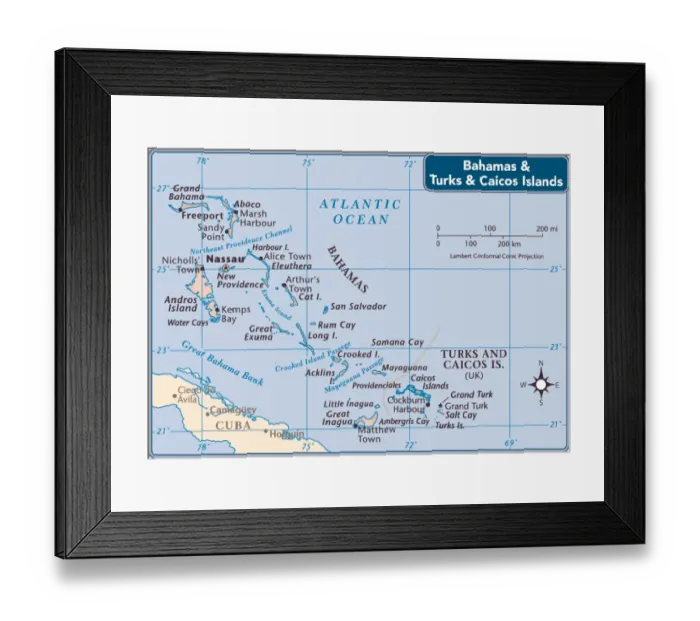 Framed Print : Reference Maps Framed Print : Reference Maps