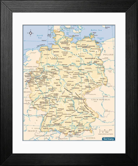 Framed Print : Reference Maps Framed Print : Reference Maps