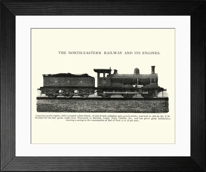 Framed Print : Victorian compound goods steam train