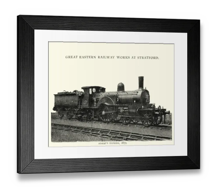 Framed Print : Adams Express Victorian Steam Train