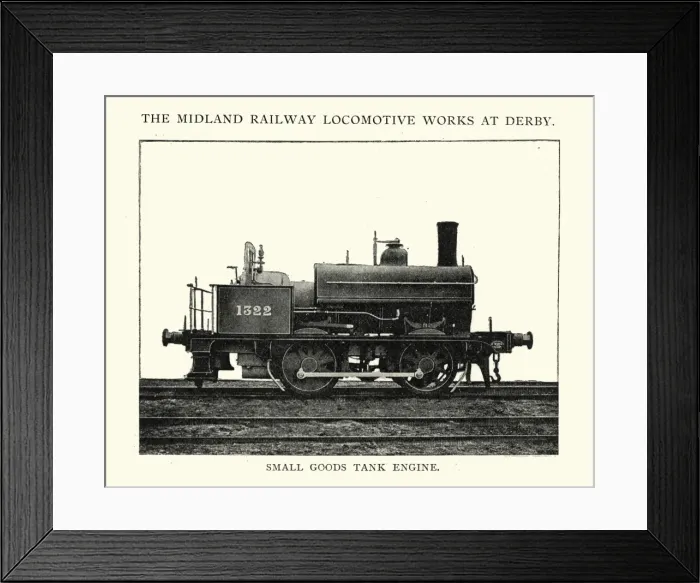 Framed Print : Small goods tank engine steam train, 1892 Framed Print : Small goods tank engine steam train, 1892