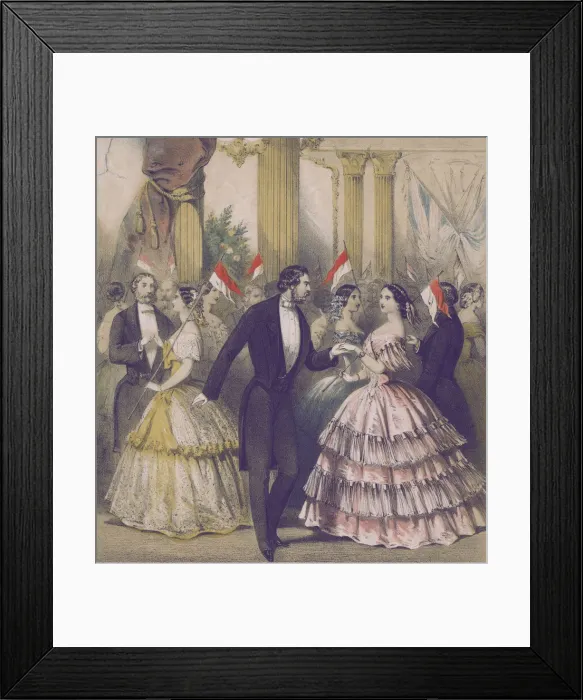 Framed Print : Grand Polish Ball, Guildhall in London, circa 1848 Framed Print : Grand Polish Ball, Guildhall in London, circa 1848